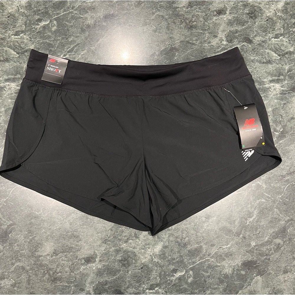 New Balance Shorts Size XL Black Impact Run Short 3in Athletic NWT NB Dry